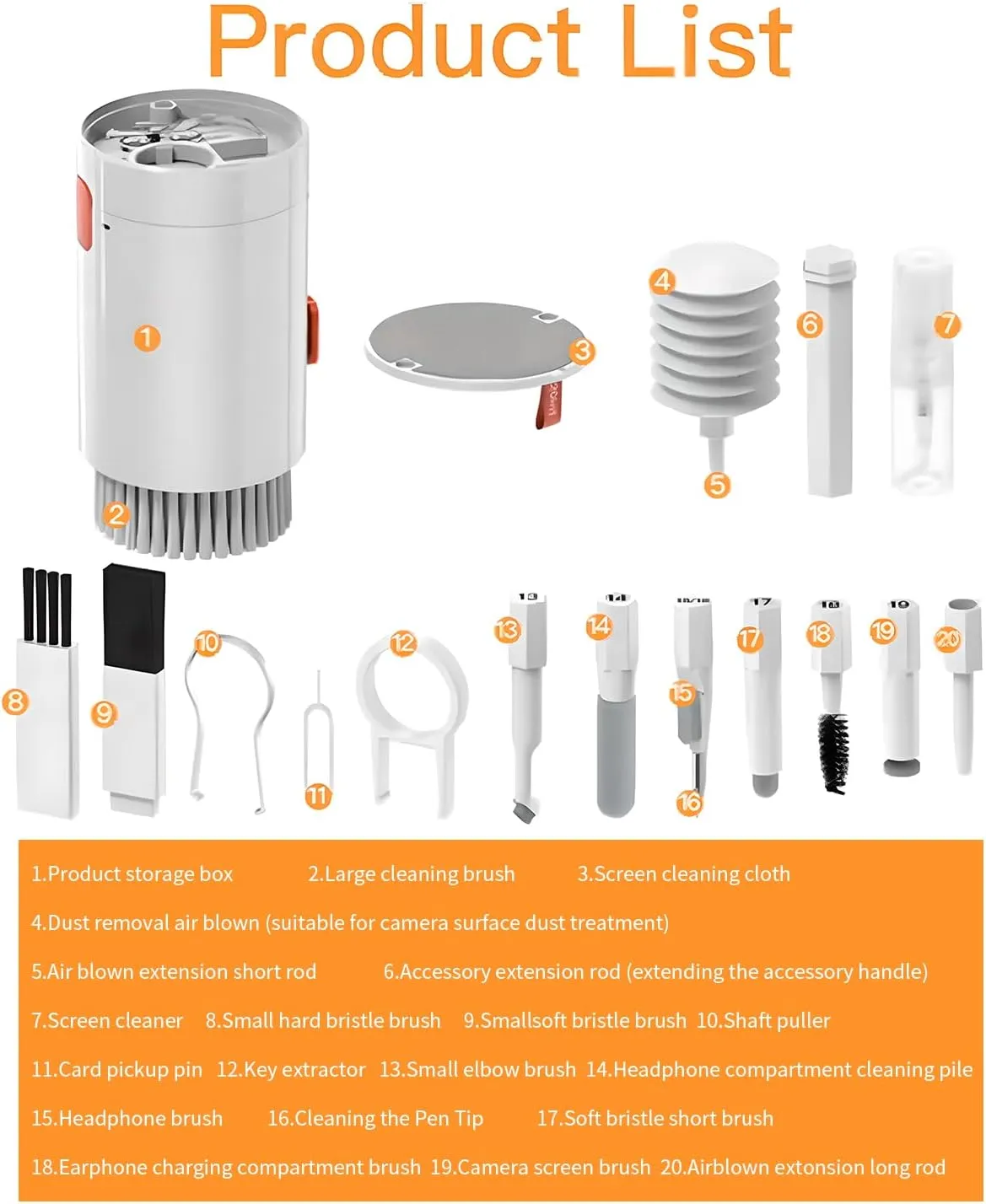 20 in 1 Electronic Cleaning Brush Kit Gadgets